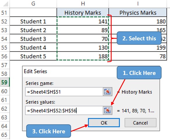 Selecting History Marks