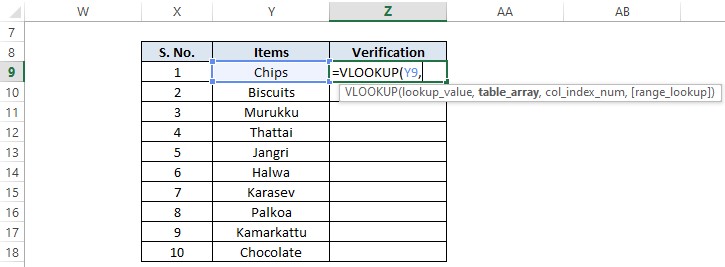 Selecting Lookup Value