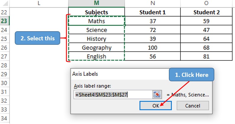 Selecting Subjects List