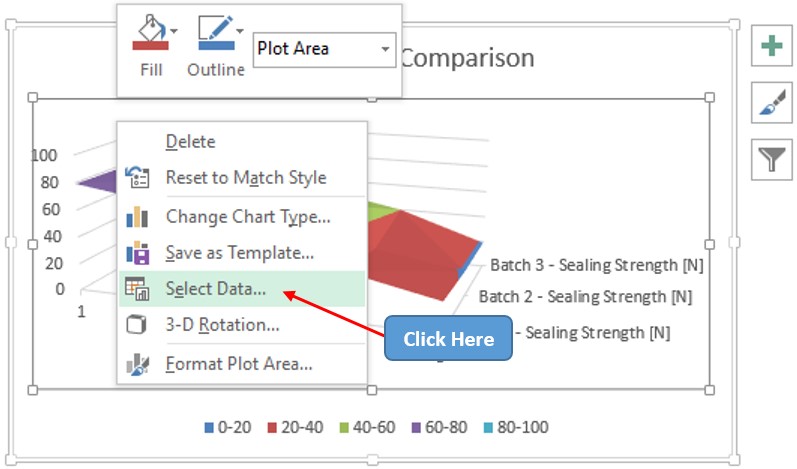 Choosing Select Data Option 1