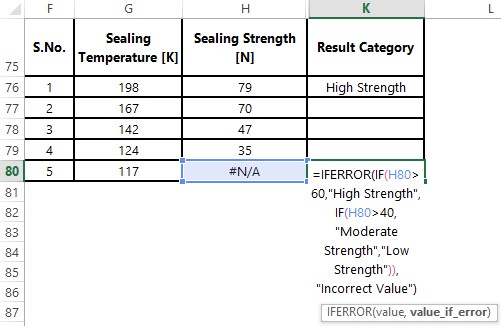 IFERROR Statement Constructed