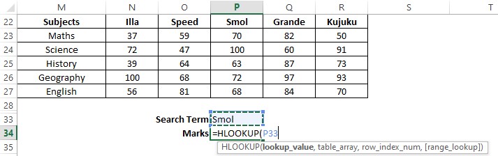 Lookup Value Selected